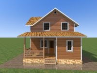 Каркасный дом 7х10 | Двухэтажные деревянные коттеджи